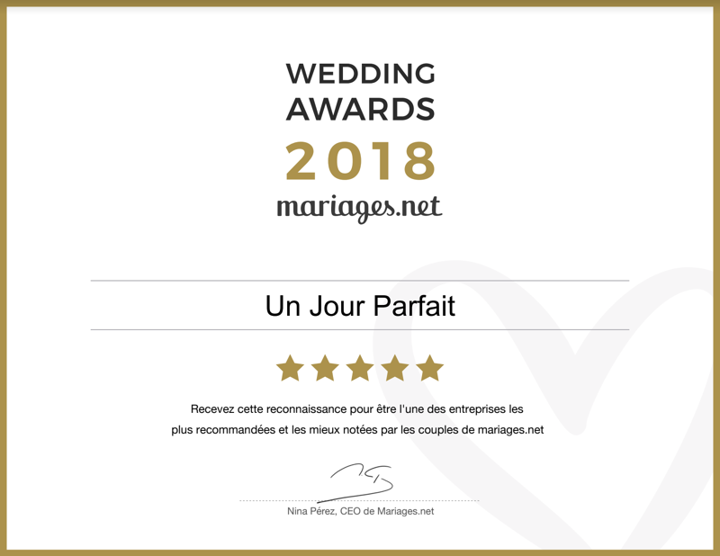 Recommandé sur mariages.net en 2018